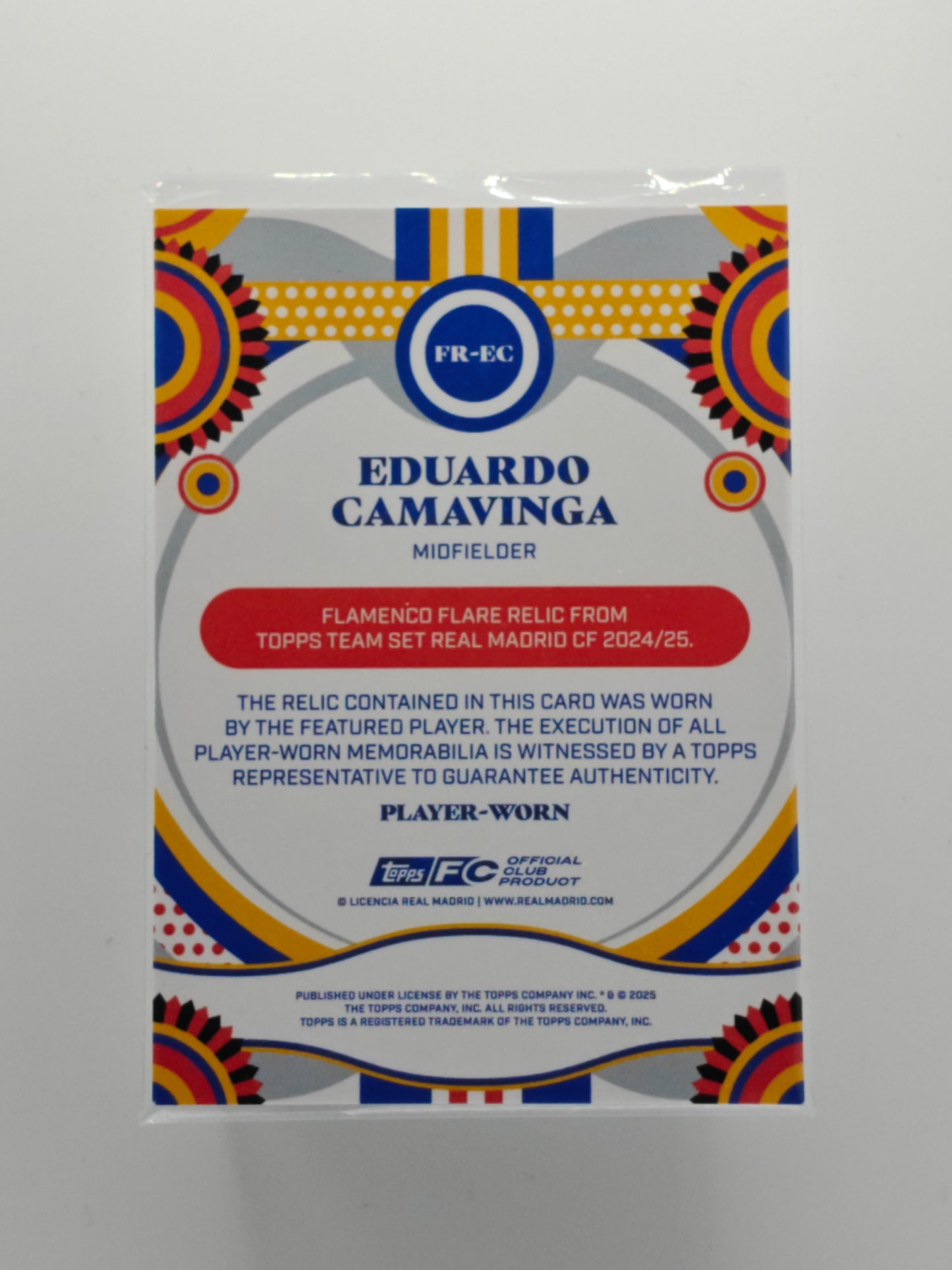 Eduardo Camavinga patch /250 - Topps Real Madrid team set 24/25