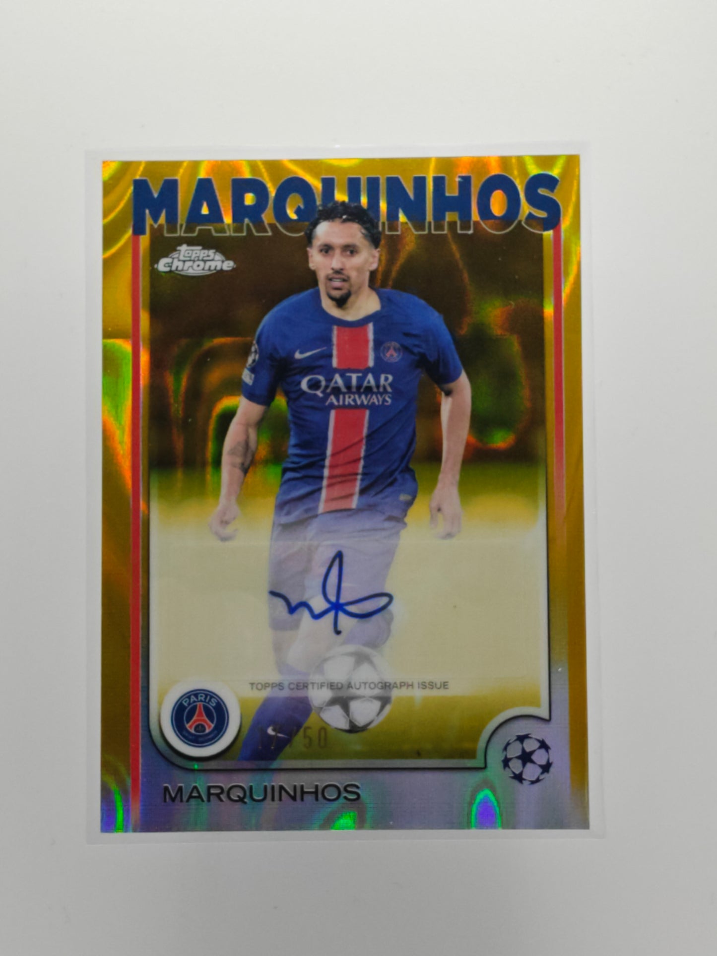 Marquinhos auto /50 - Topps Chrome 24/25