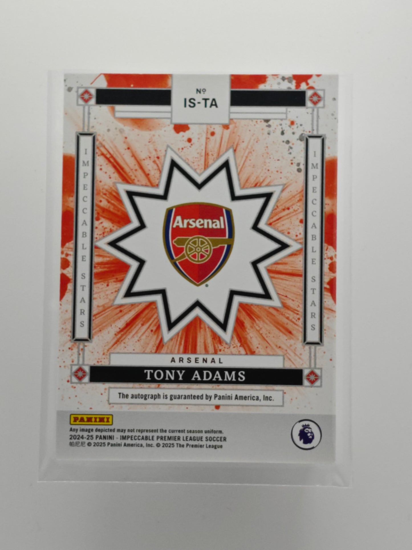 Tony Adams auto /49 - Panini Impeccable 24/25