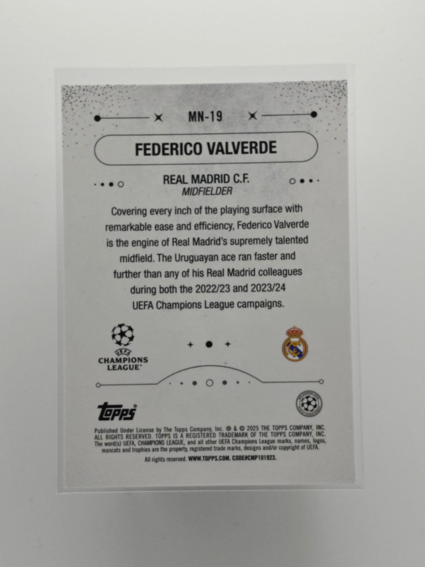 Valverde /25 Mystic Night - Topps Merlin 24/25