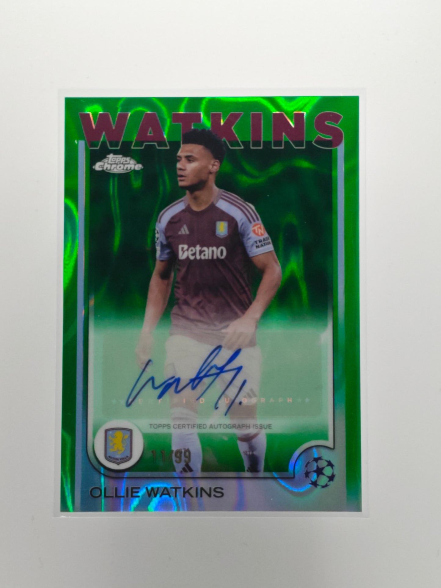 Ollie Watkins auto /99 - Topps Chrome 24/25