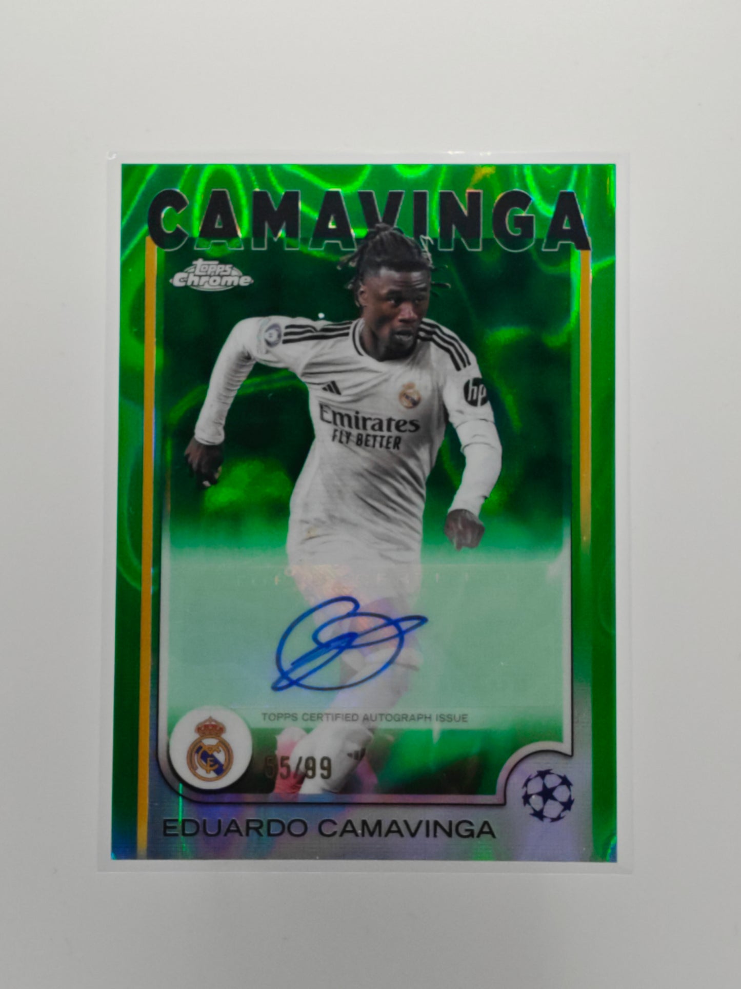 Eduardo Camavinga auto /99 - Topps Chrome 24/25