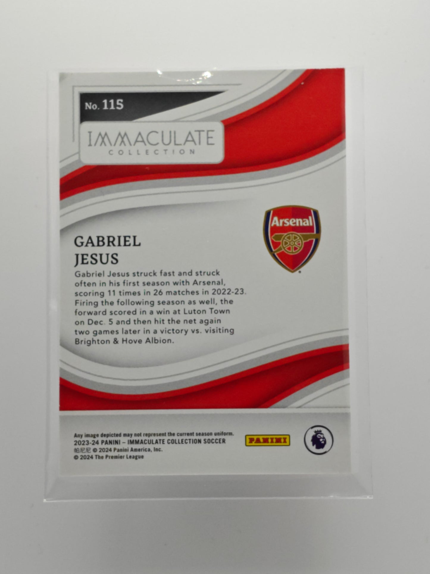 Gabriel Jesus /19 - Panini Immaculate 23/24