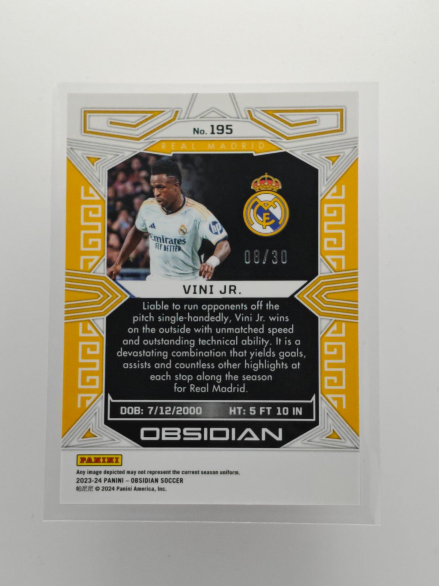 Vini Jr /30 - Panini Obsidian 23/24