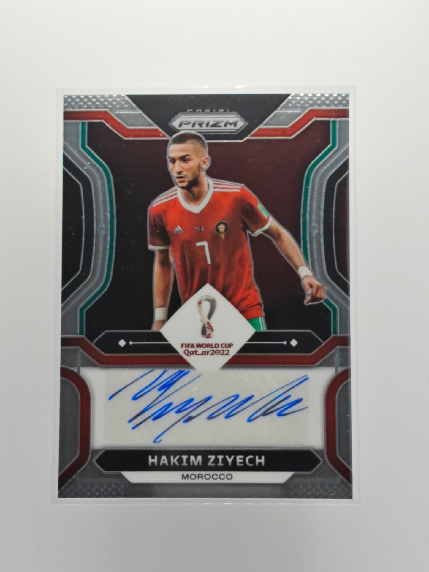 Hakim Ziyech auto - Panini Prizm 22 World cup Qatar
