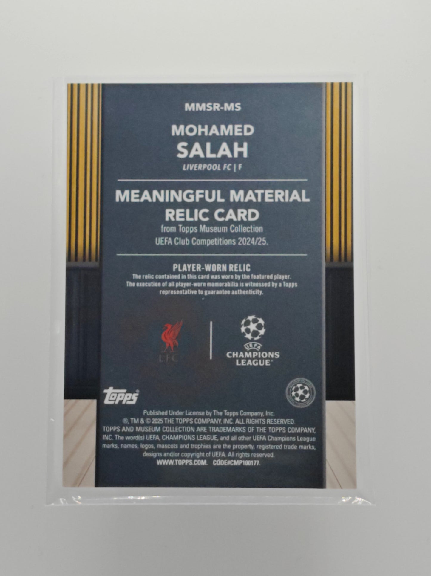 Mohamed Salah patch /150 - Topps Museum 24/25
