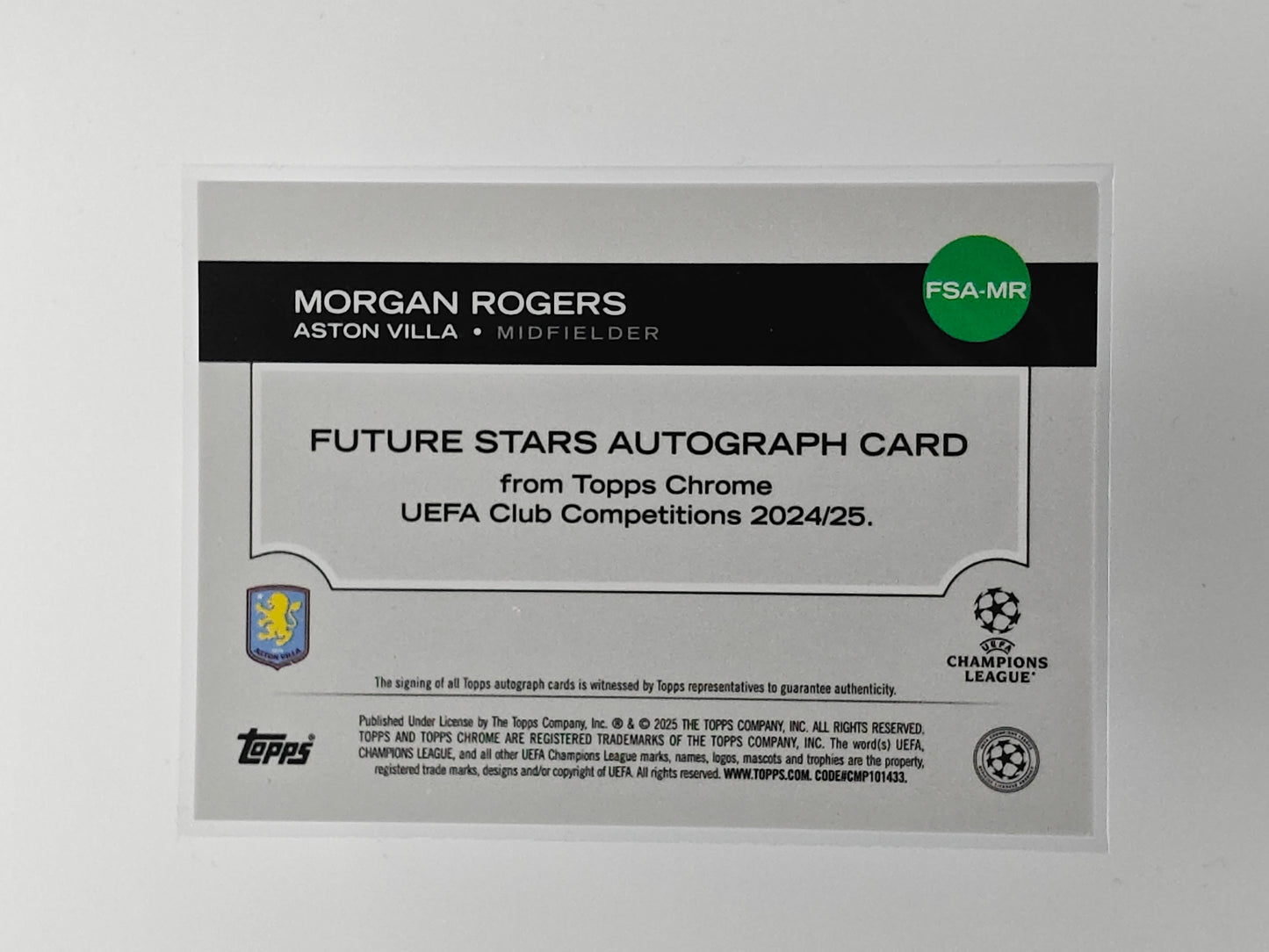 Morgan Rogers auto /150 - Topps Chrome 24/25