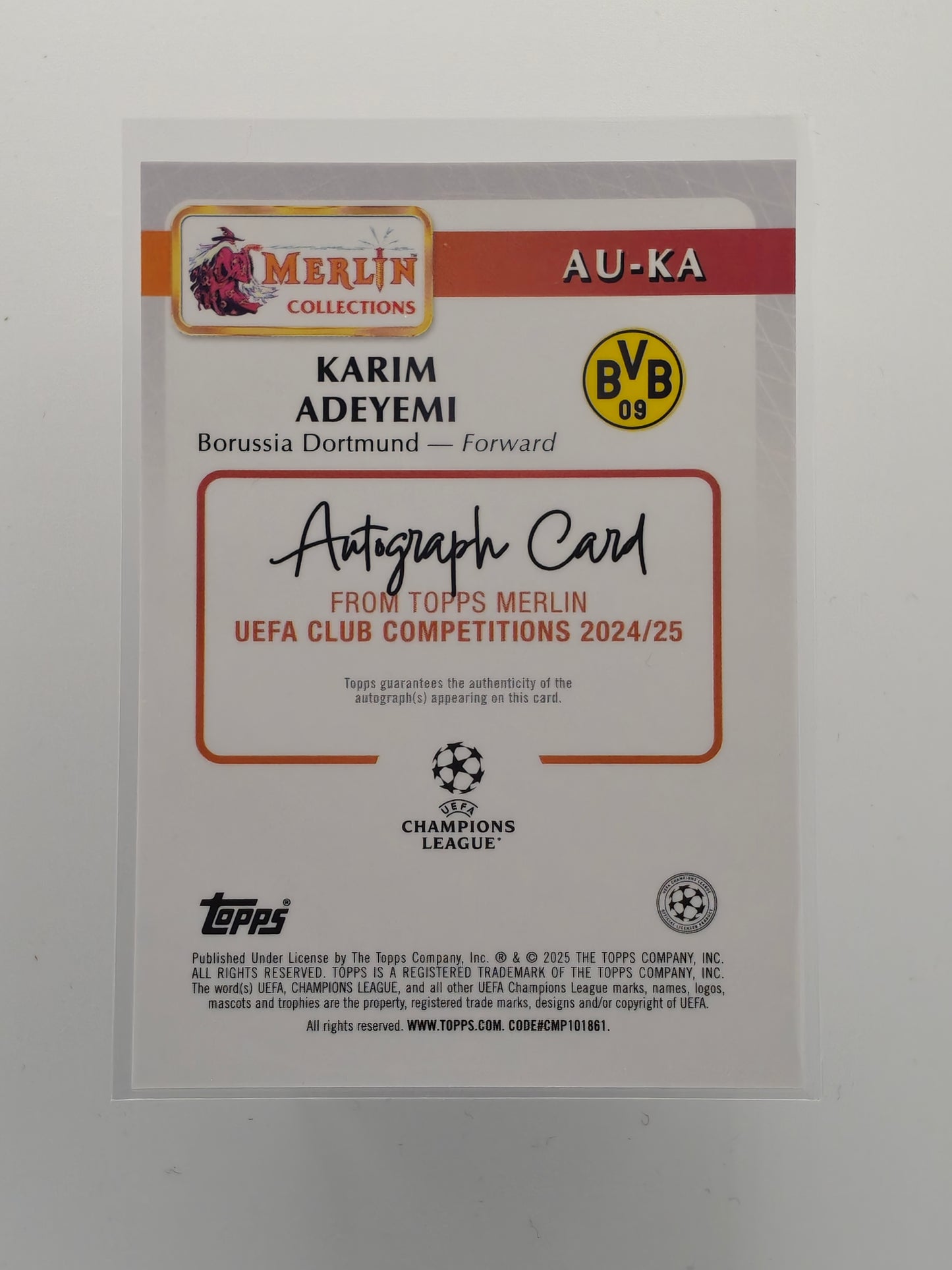 Karim Adeyemi auto - Topps Merlin 24/25