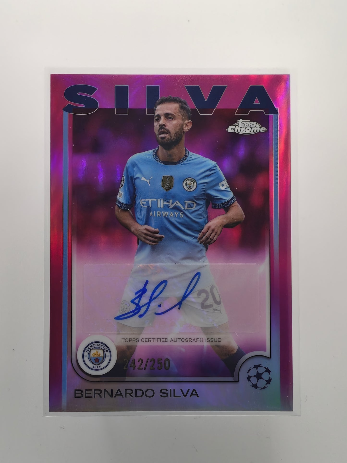 Bernardo Silva auto /250 - Topps Chrome 24/25
