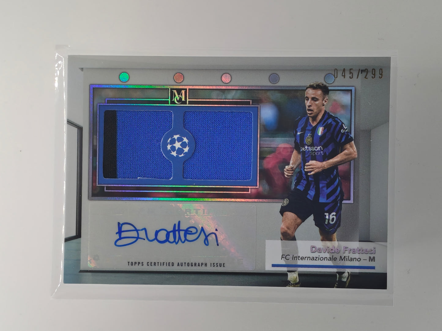 Davide Fratessi patch/auto /299 MW - Topps Museum 24/25