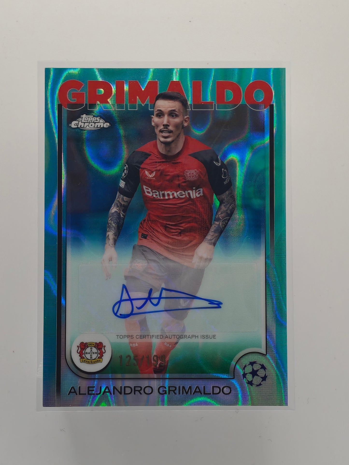 Alejandro Grimaldo auto /199 - Topps Chrome 24/25