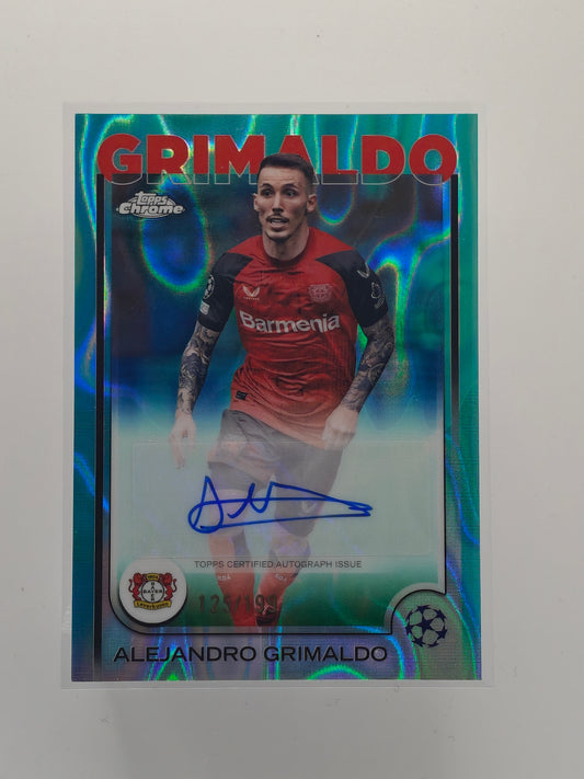 Alejandro Grimaldo auto /199 - Topps Chrome 24/25