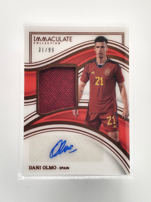 Dani Olmo Patch/Auto /99 - Panini Immaculate 23/24