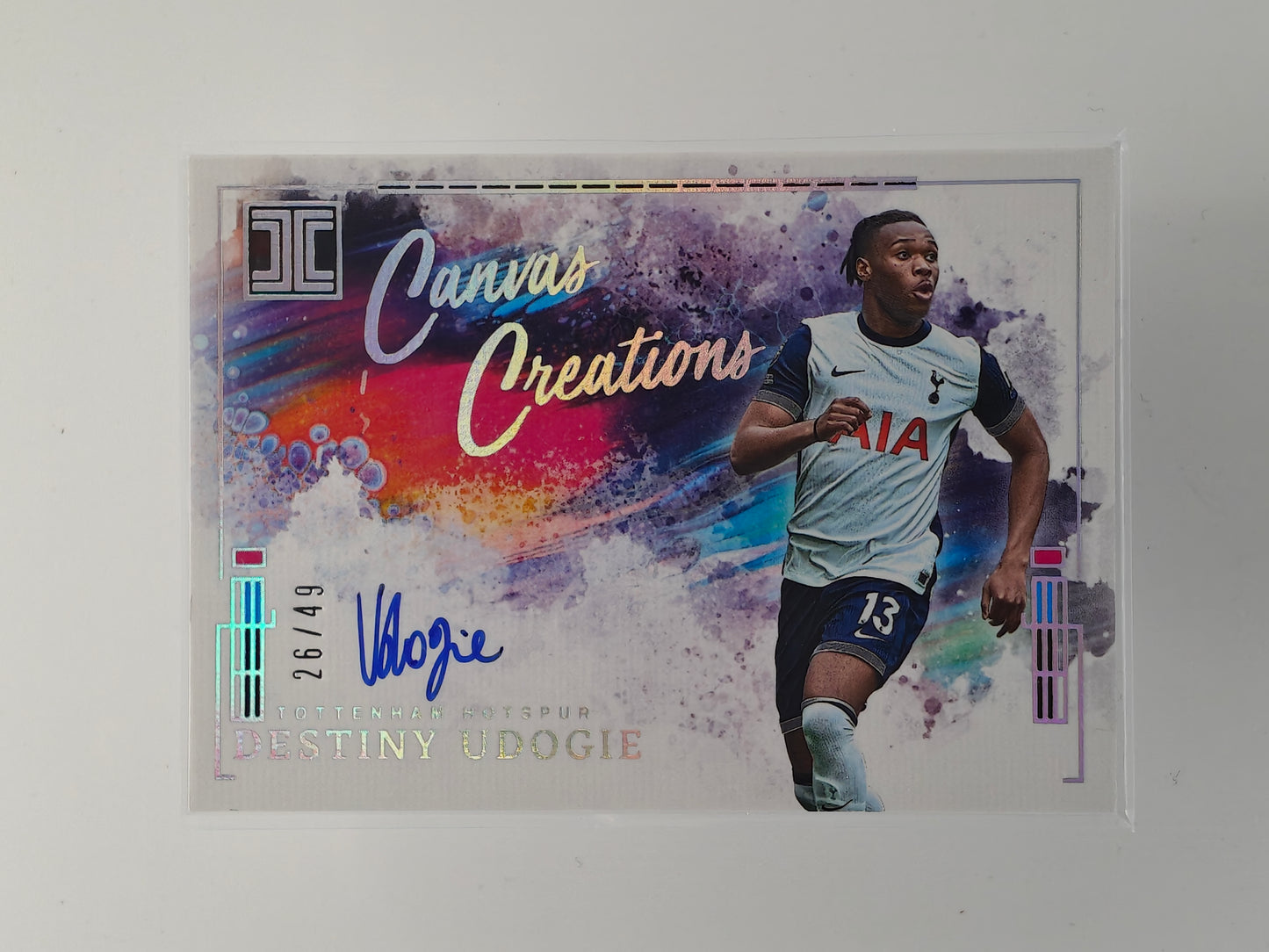 Destiny Udogie auto /49 on card - Panini Impeccable 24/25