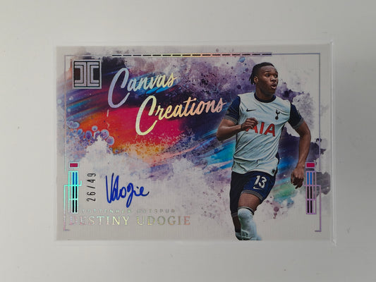 Destiny Udogie auto /49 on card - Panini Impeccable 24/25