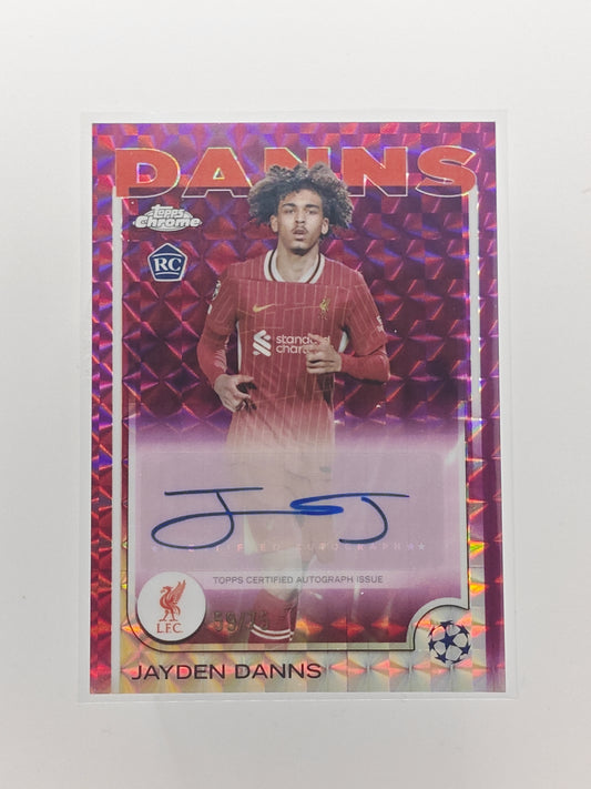 Jayden Danns auto /75 RC - Topps Chrome 24/25