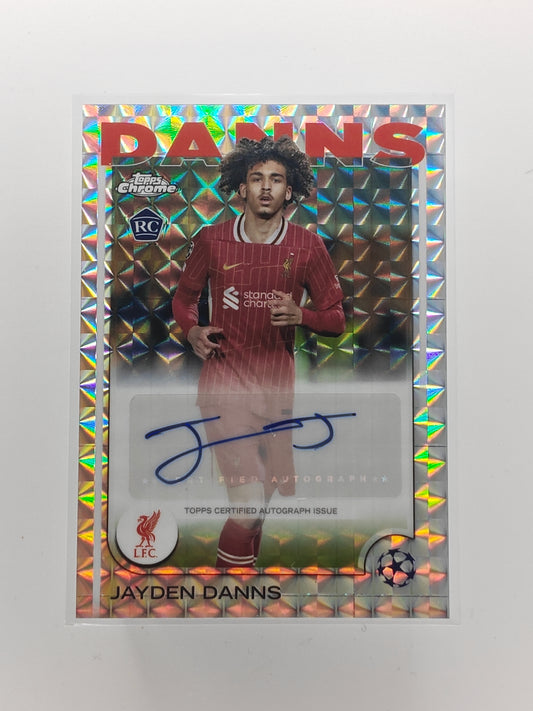 Jayden Danns auto geometric RC - Topps Chrome 24/25