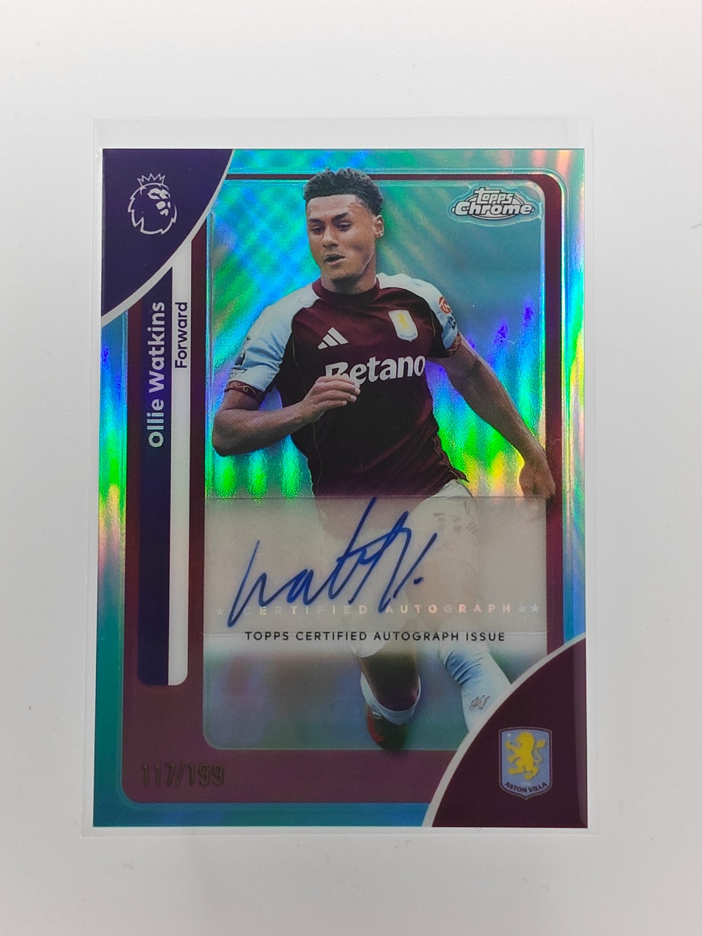 Ollie Watkins auto /199 - Topps Chrome PL 25/26