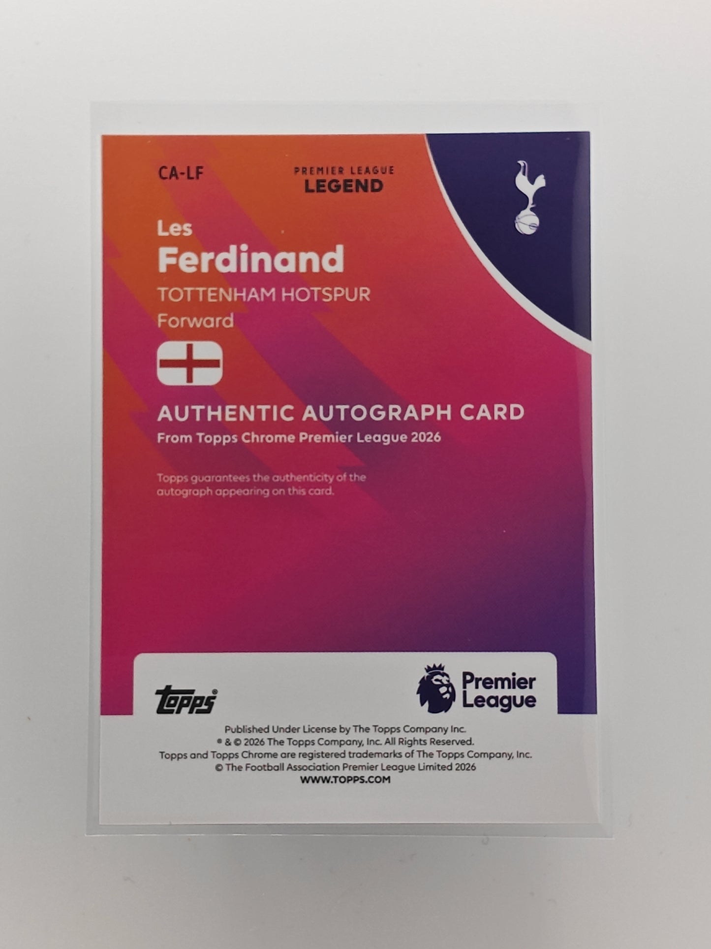 Les Ferdinand auto - Topps Chrome PL 25/26