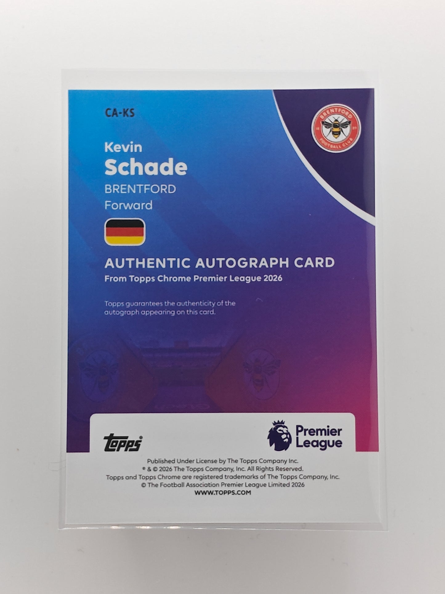 Kevin Schade auto - Topps Chrome PL 25/26