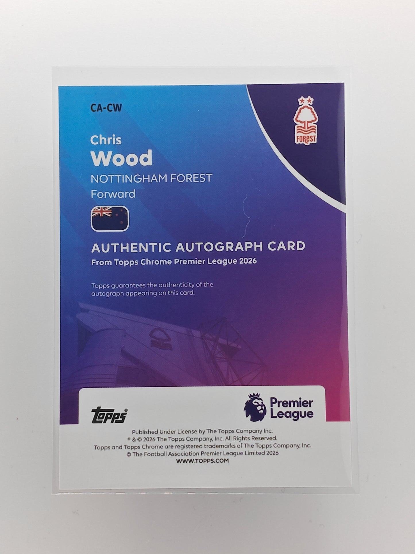 Chris Wood auto /150 - Topps Chrome PL 25/26