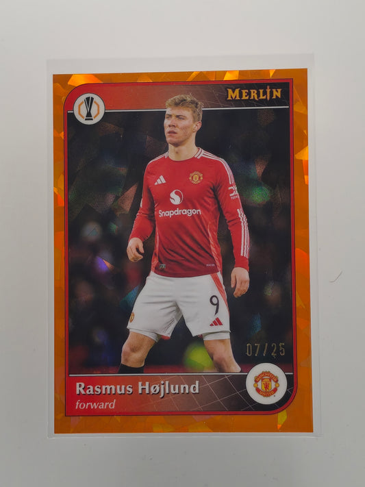 Højlund /25 cracked ice - Topps Merlin 24/25