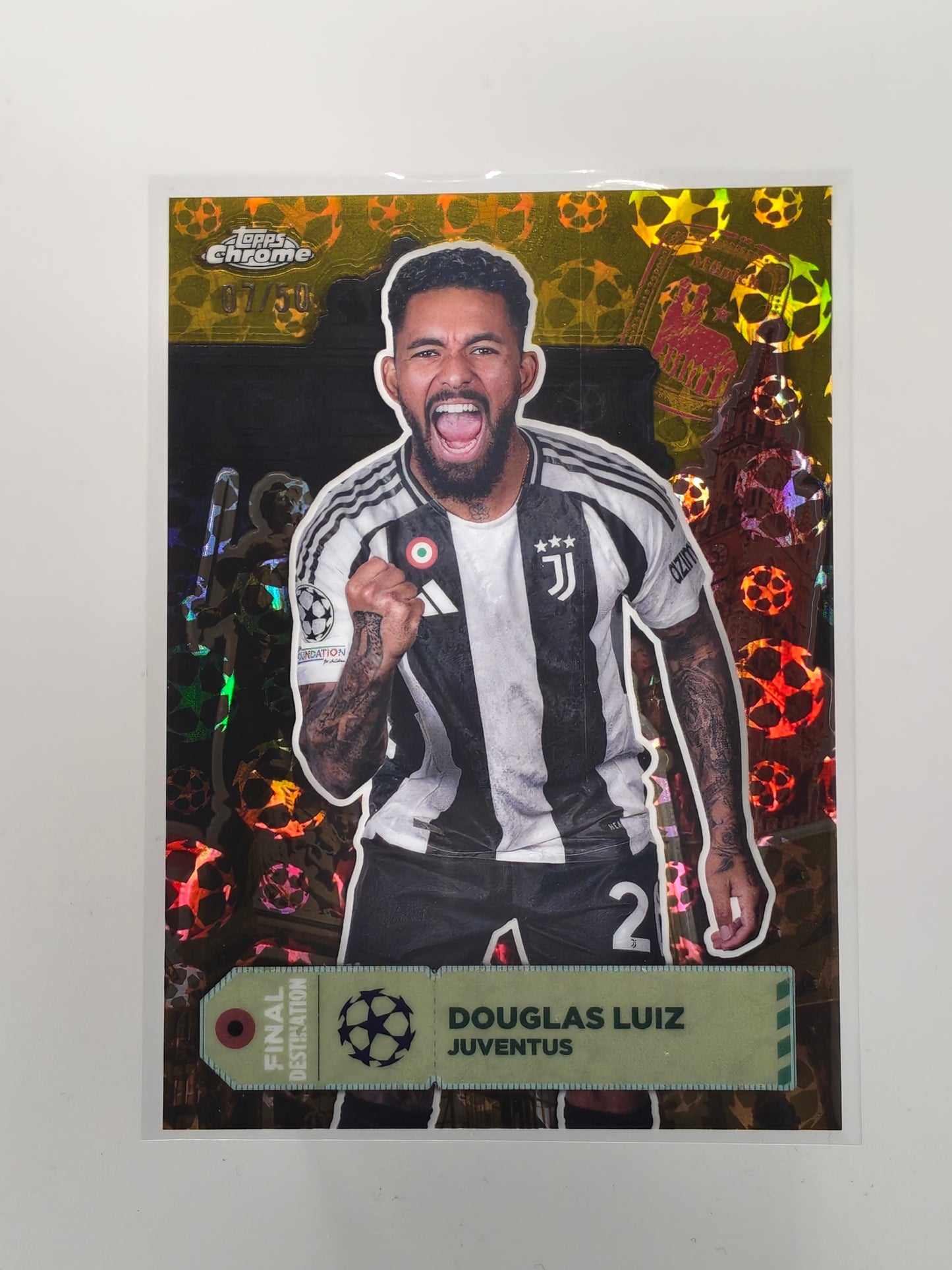 Douglas Luiz /50 Final Destination starball - Topps Chrome 24/25