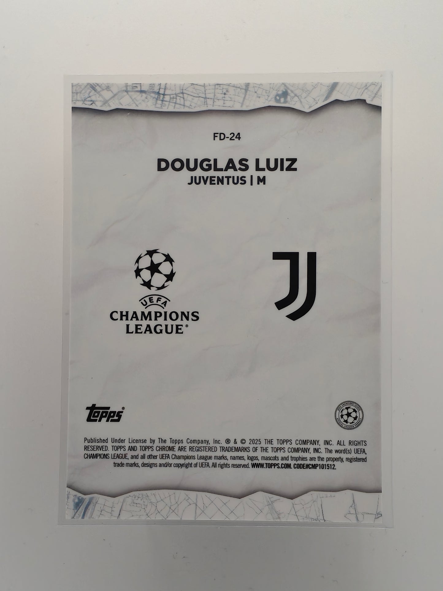 Douglas Luiz /50 Final Destination starball - Topps Chrome 24/25