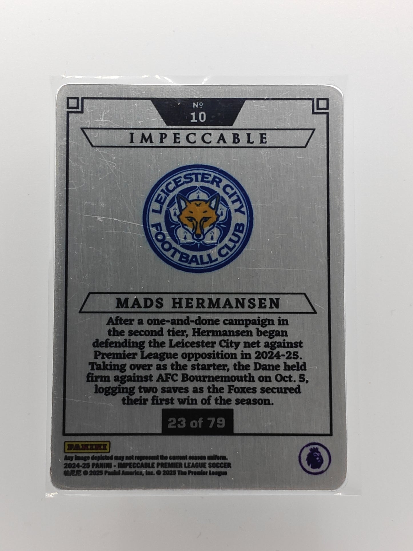 Mads Hermansen /79 rc stainless steel - Panini Impeccable 24/25