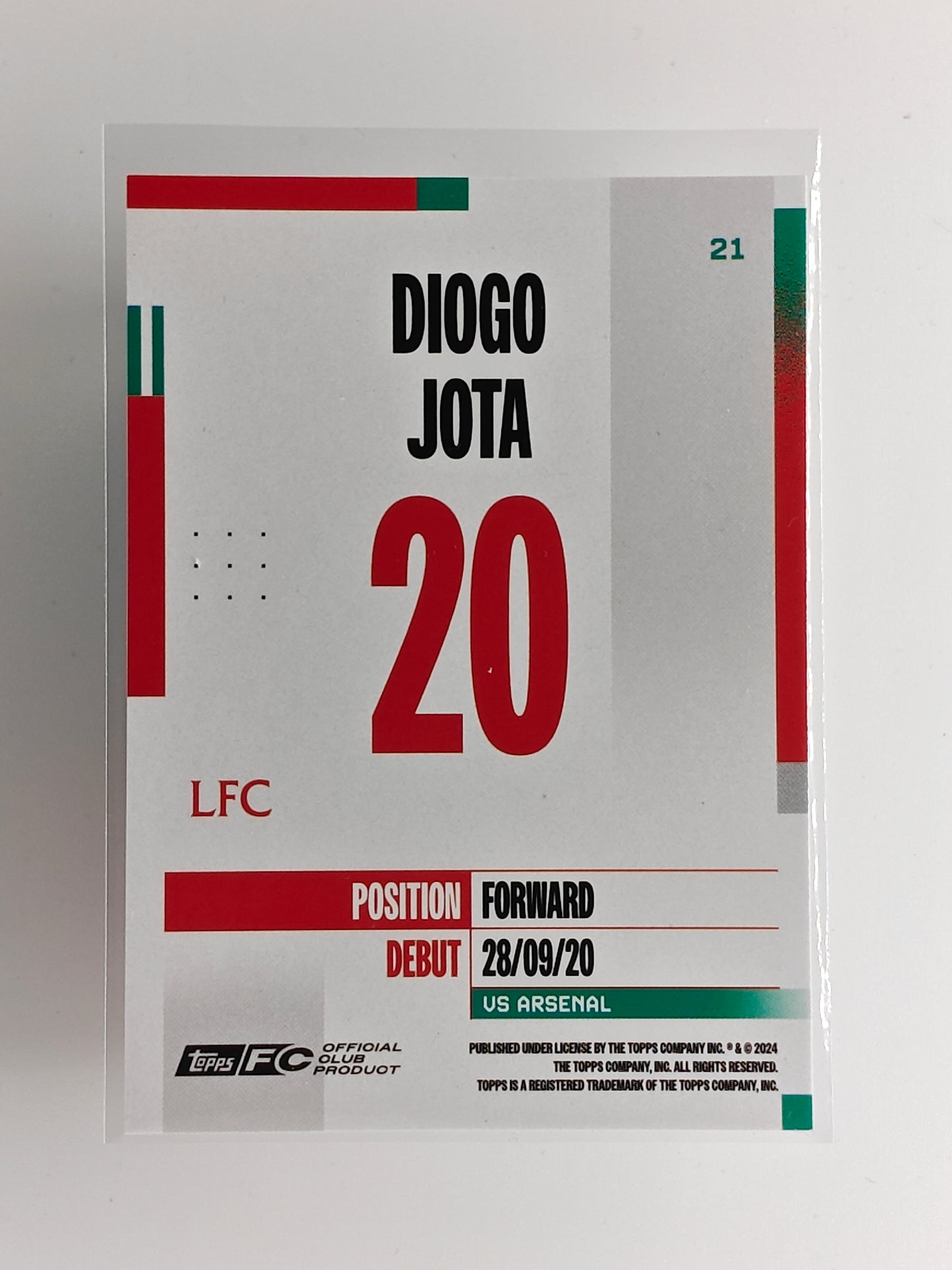 Diogo Jota /99 - Topps Liverpool team set 24/25