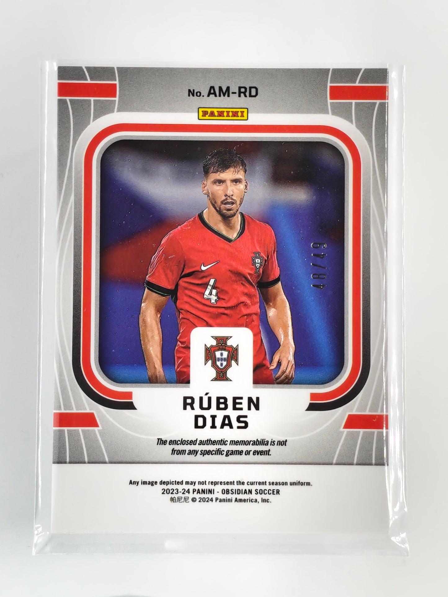 Ruben Dias patch /49 - Panini Obsidian 23/24