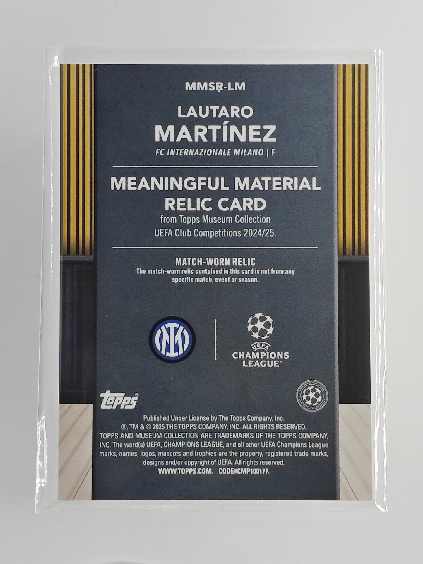 Lautaro Martinez patch /50 Match-Worn - Topps Museum 24/25