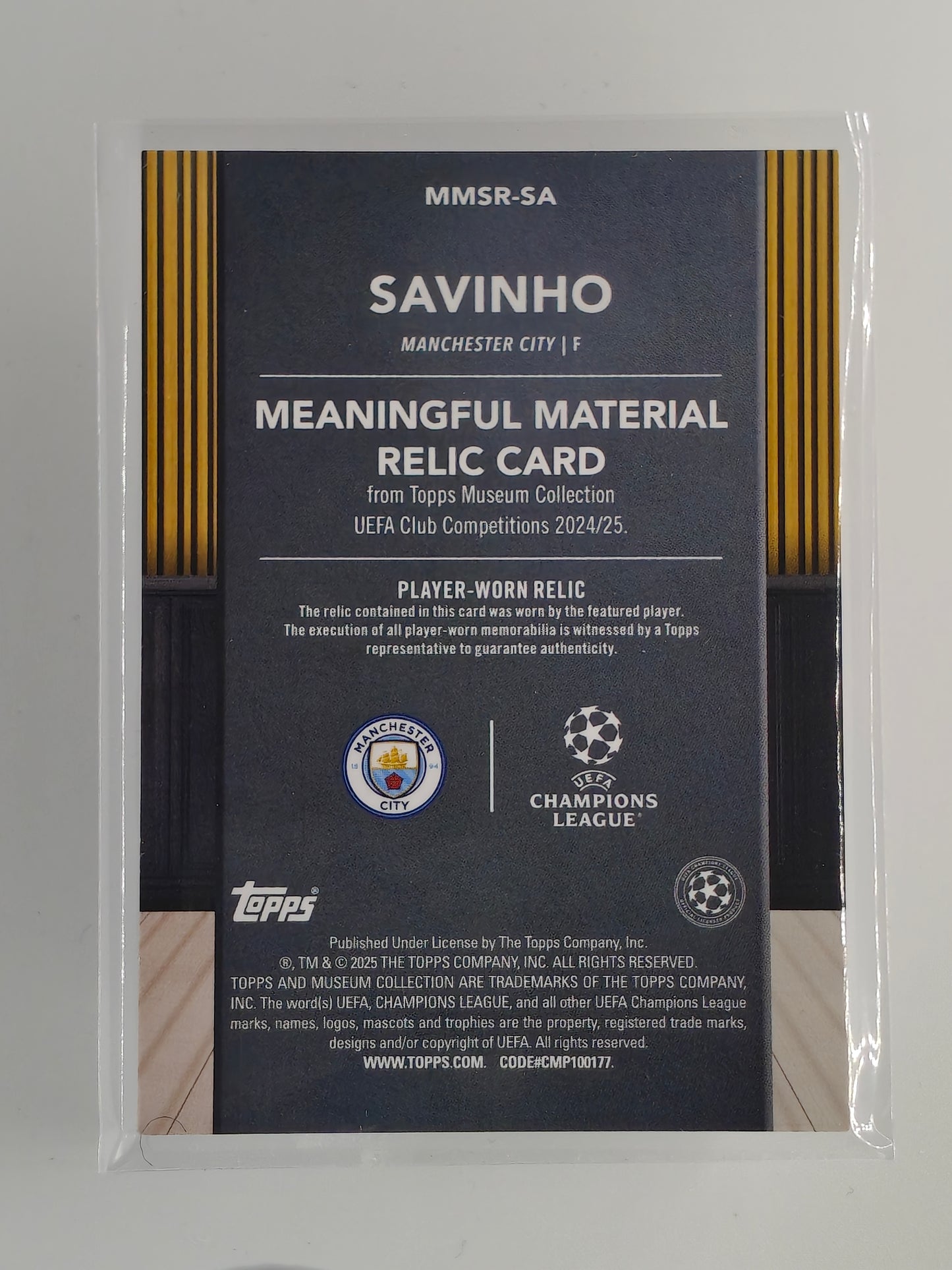 Savinho patch /199 Player-Worn - Topps Museum 24/25