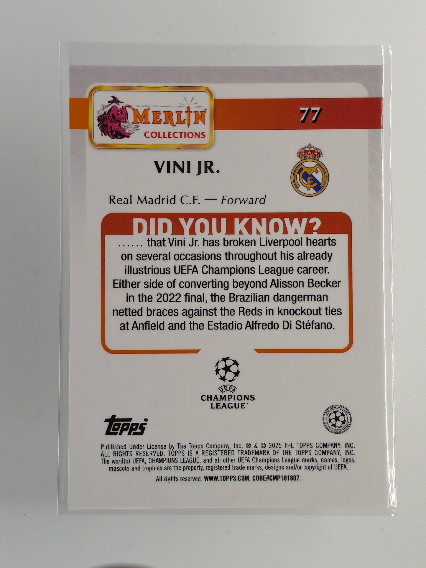 Vini Jr /99 - Topps Merlin 24/25