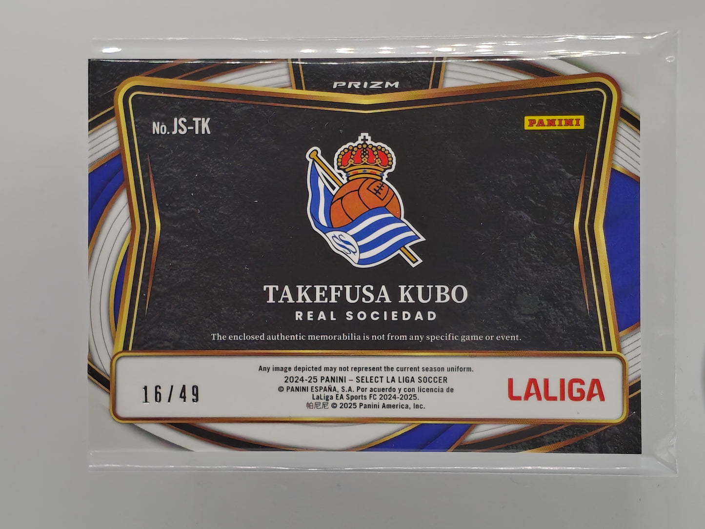 Takefusa Kubo patch /49 - Panini Select La Liga 24/25