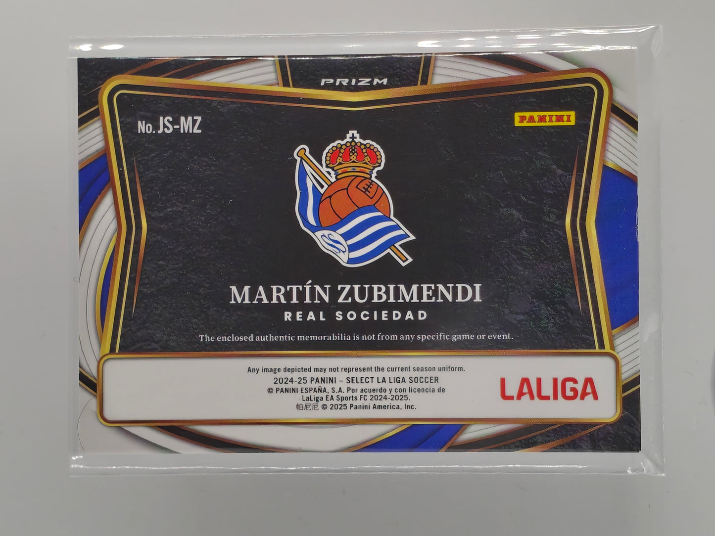 Martin Zubimendi patch - Panini Select La Liga 24/25