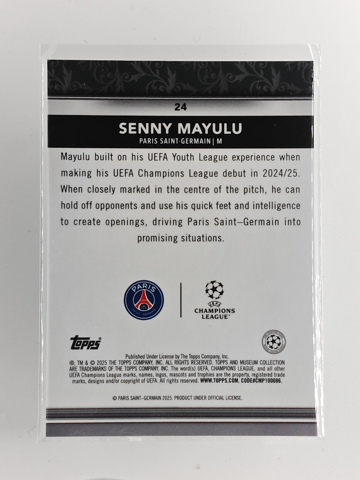 Senny Mayulu rc - Topps Museum 24/25