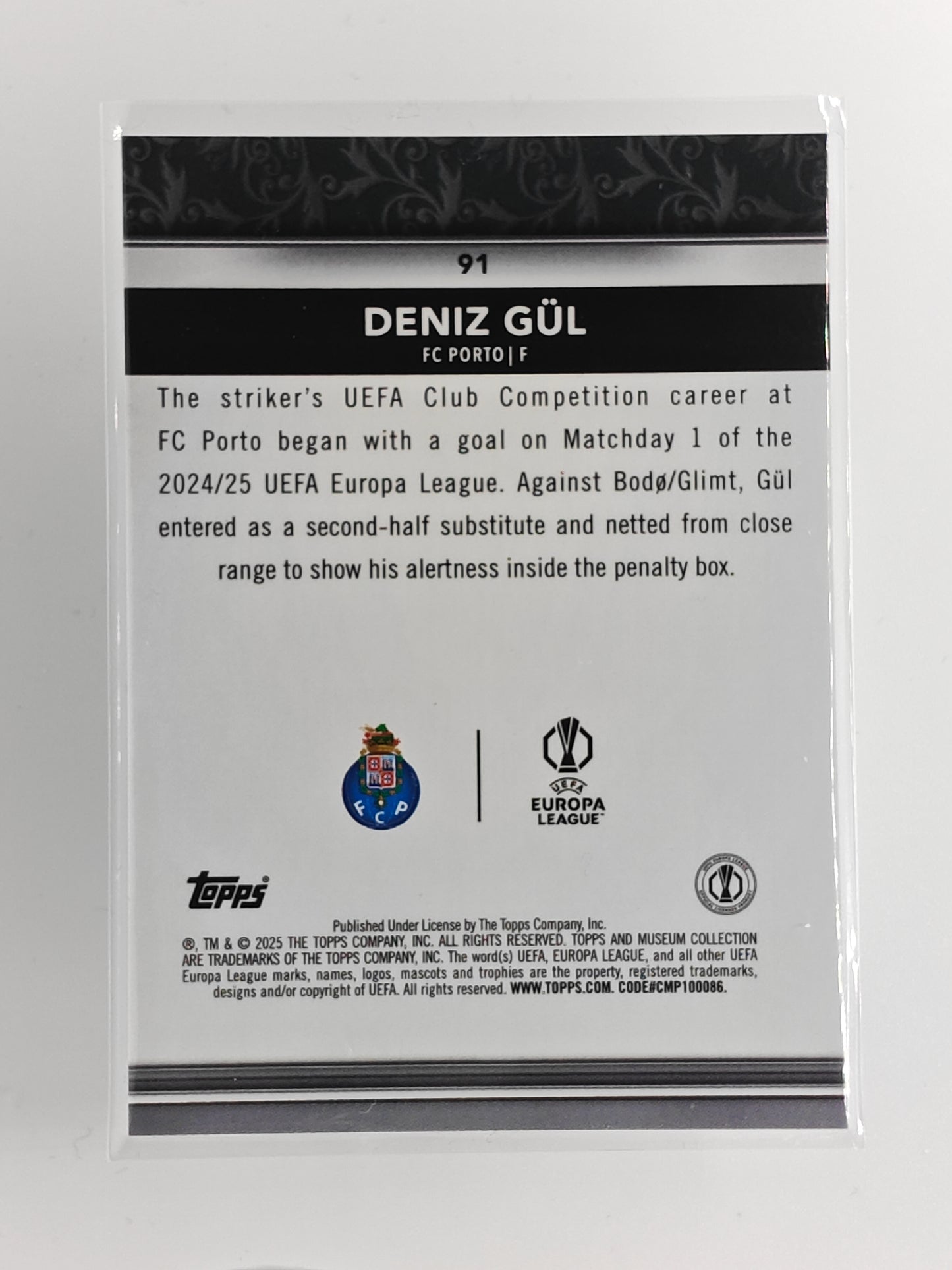 Deniz Gul rc - Topps Museum 24/25