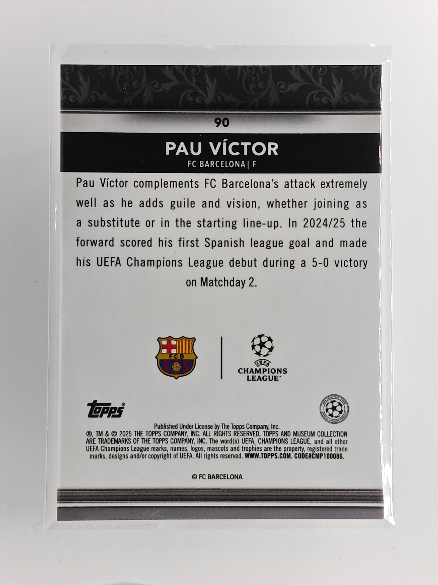 Pau Victor rc - Topps Museum 24/25