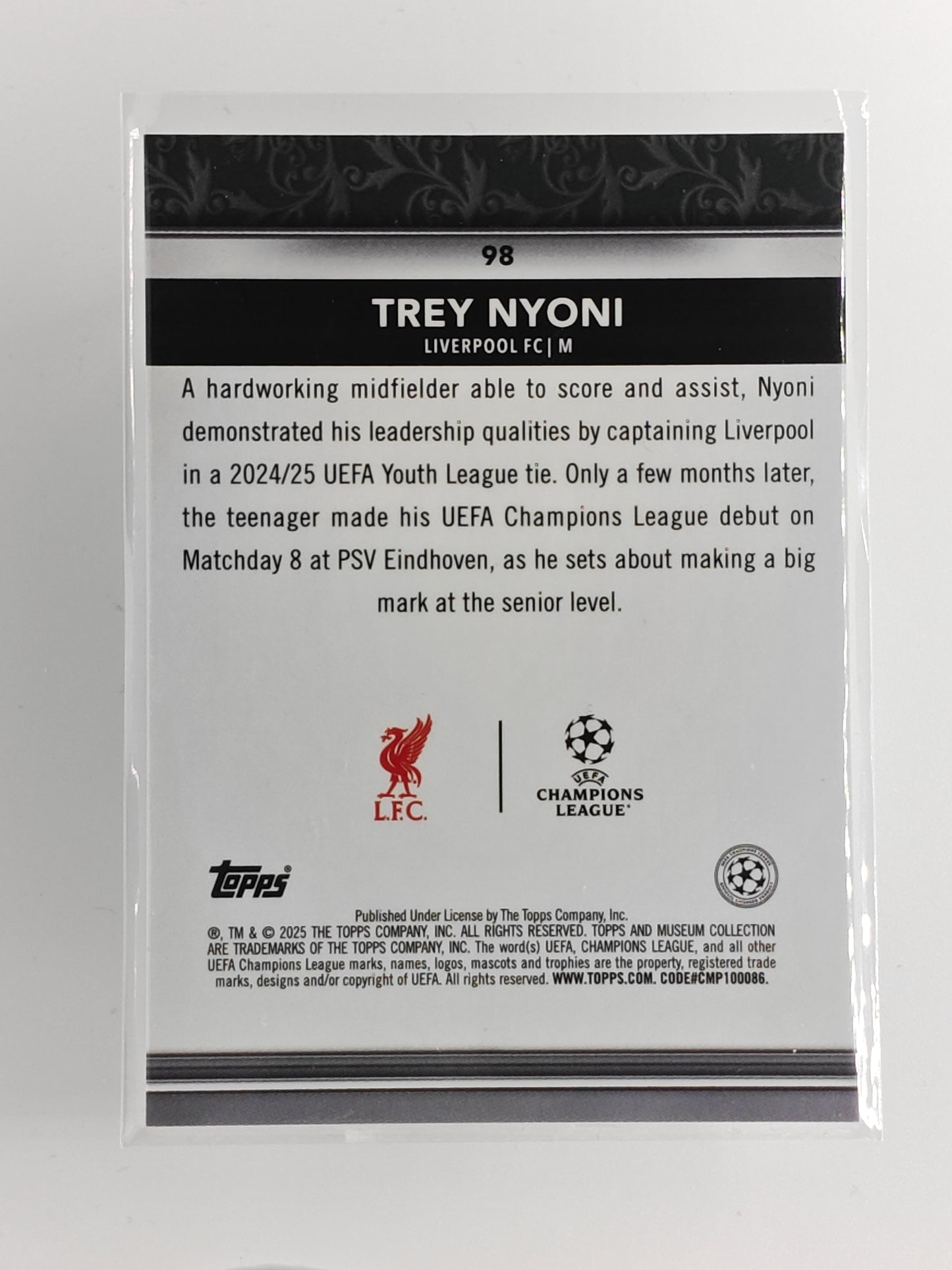 Trey Nyoni rc - Topps Museum 24/25