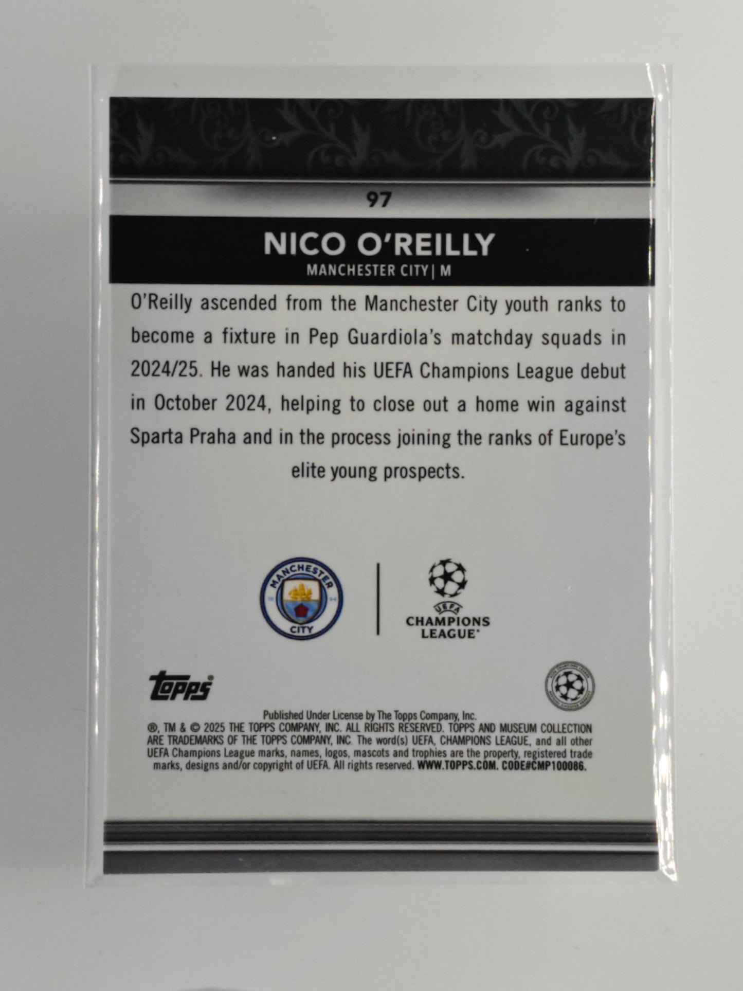 Nico O'Reilly rc - Topps Museum 24/25