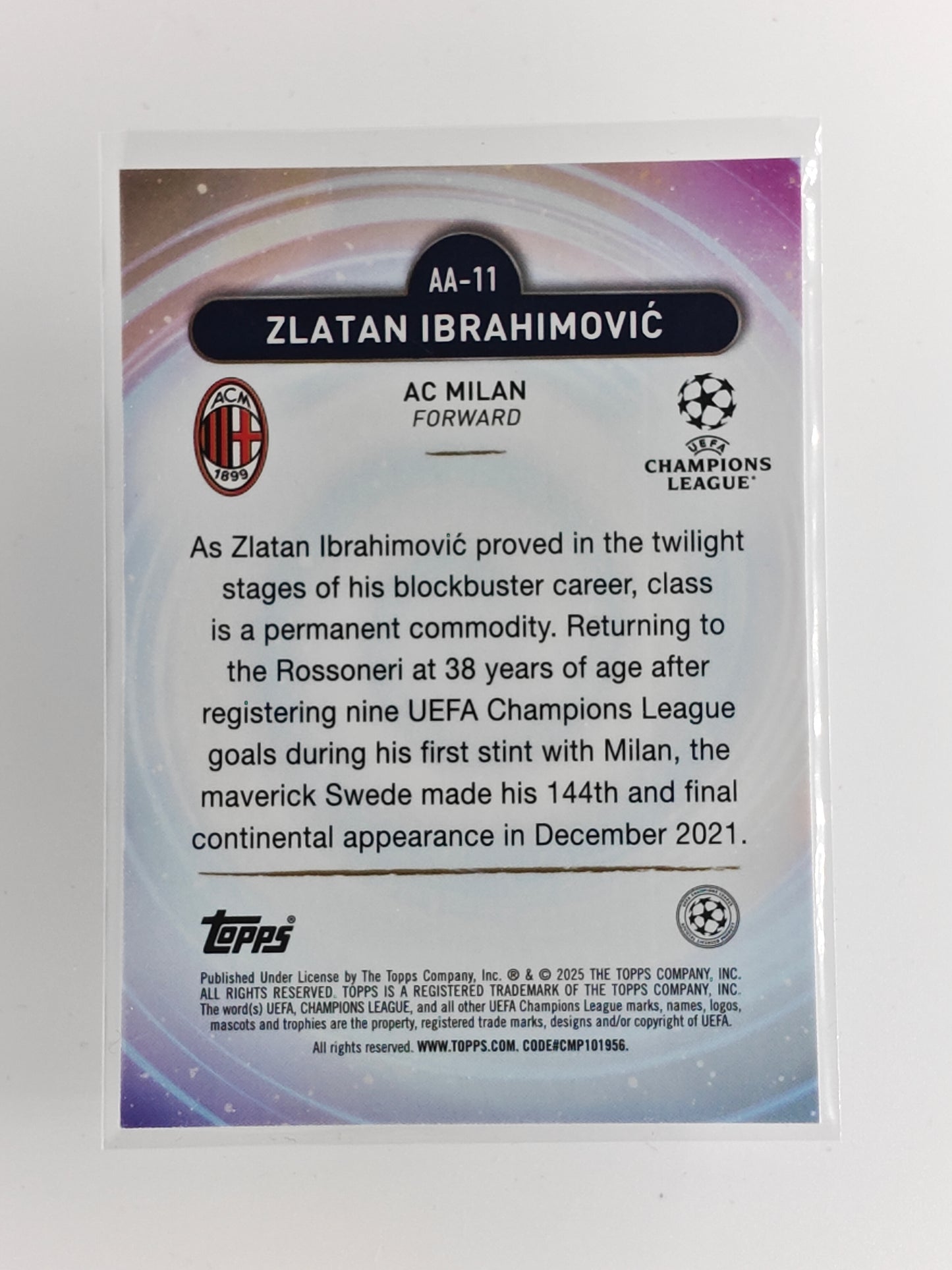 Zlatan Ibrahimovic - Ageless Alchemy - Topps Merlin 24/25