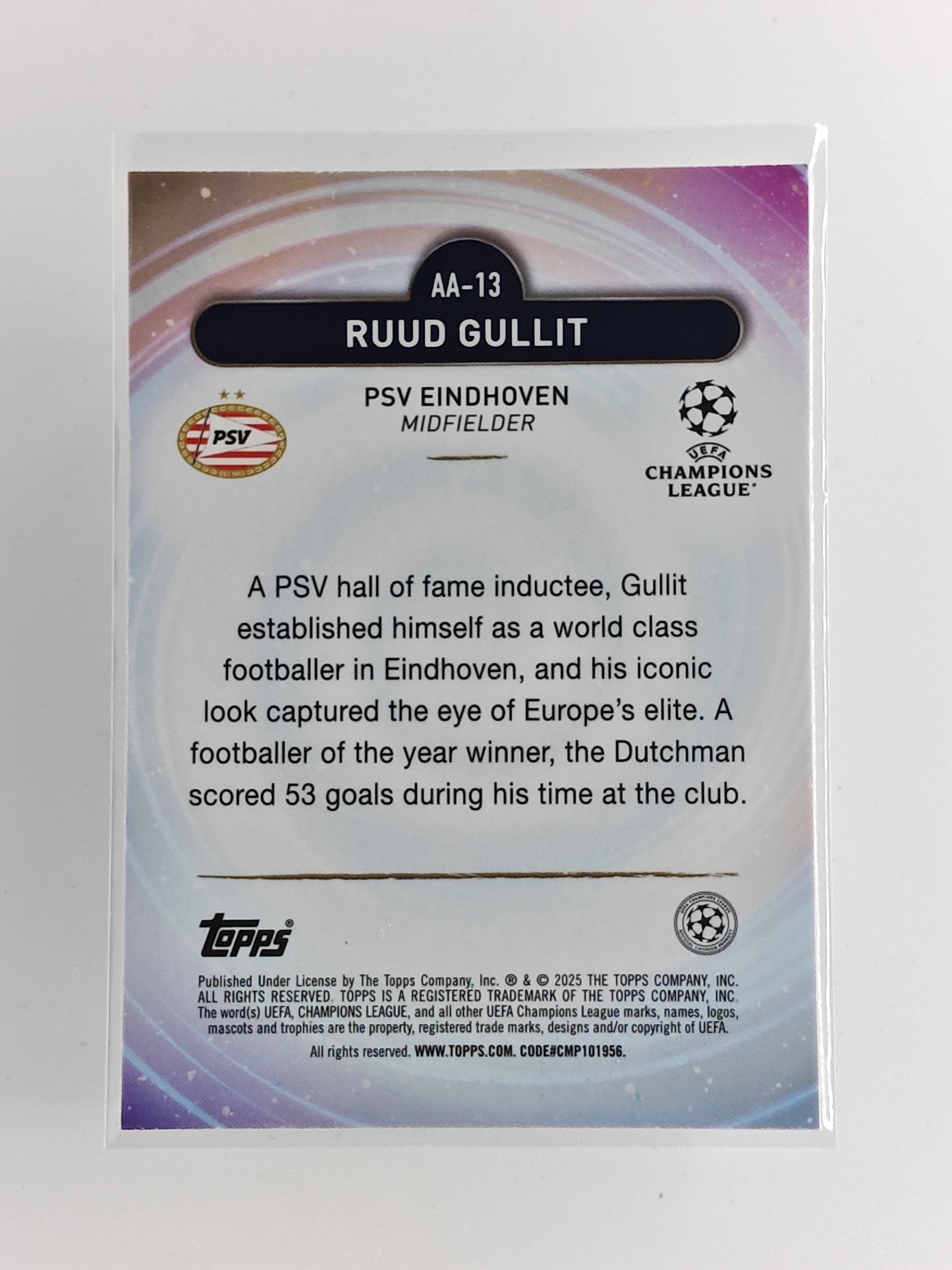Ruud Gullit - Ageless Alchemy - Topps Merlin 24/25