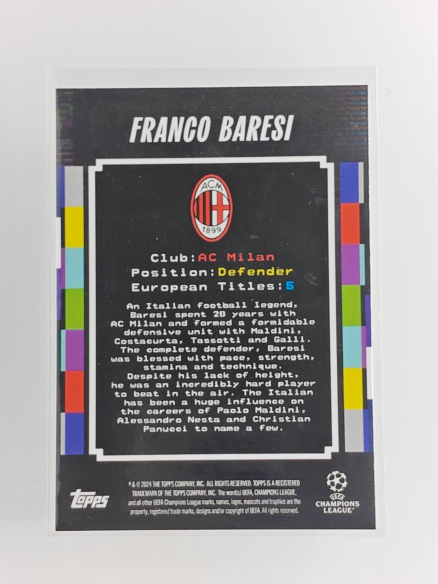 Franco Baresi Pioneer - Topps Decades 24/25