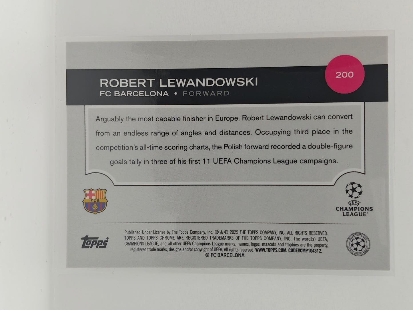 Robert Lewandowski - Topps Chrome 24/25 Logofractor