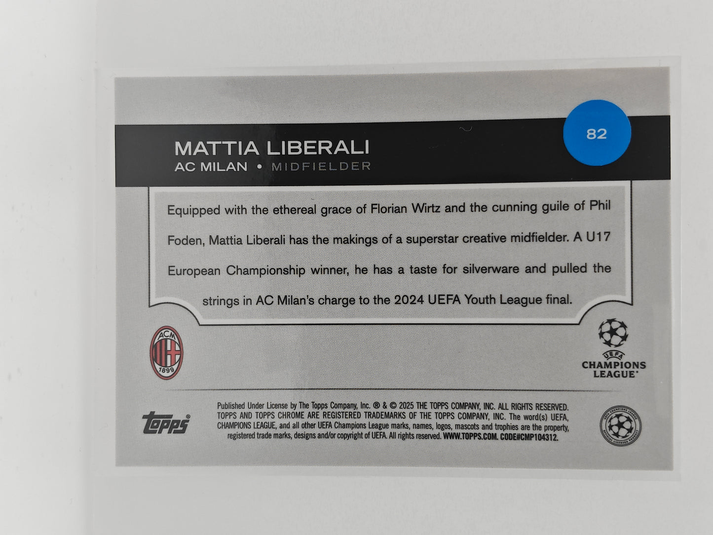 Mattia Liberali rc - Topps Chrome 24/25 Logofractor