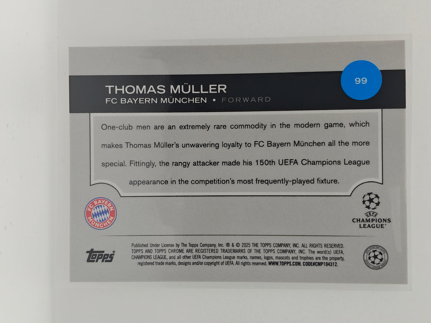 Thomas Muller - Topps Chrome 24/25 Logofractor