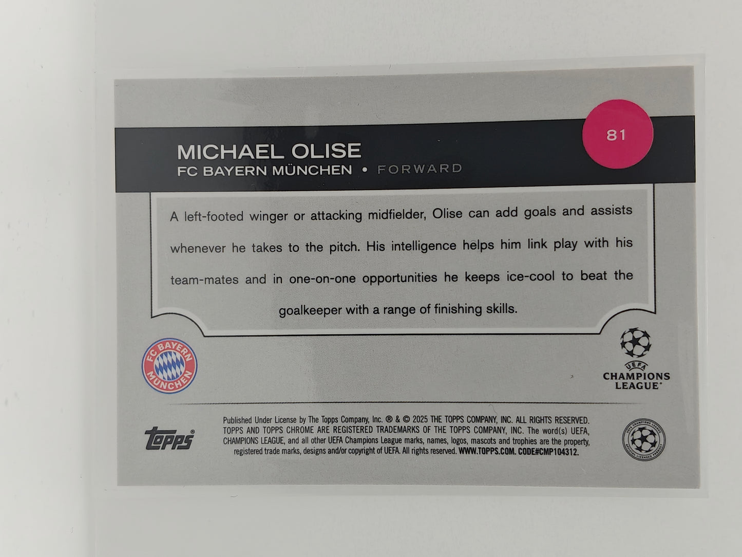 Michael Olise - Topps Chrome 24/25 Logofractor