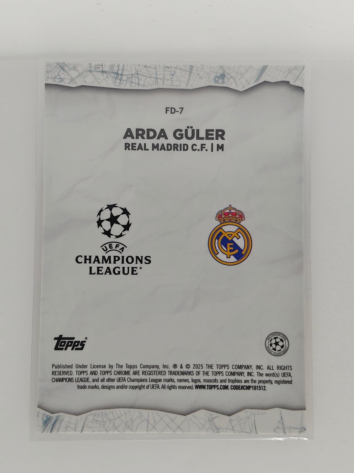 Arda Guler Final Destination starball - Topps Chrome 24/25 Logofractor
