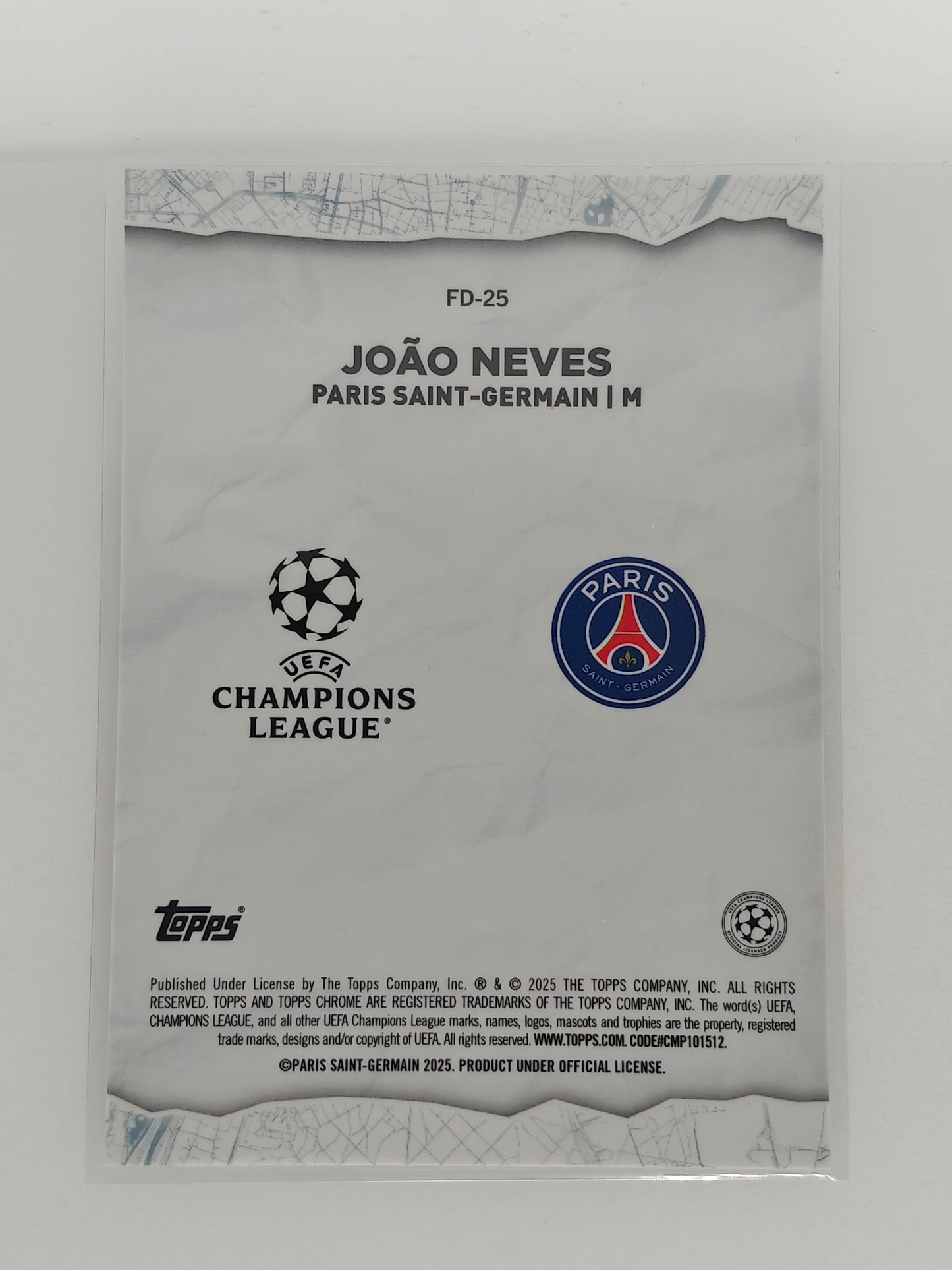 Joao Neves Final Destination starball - Topps Chrome 24/25 Logofractor